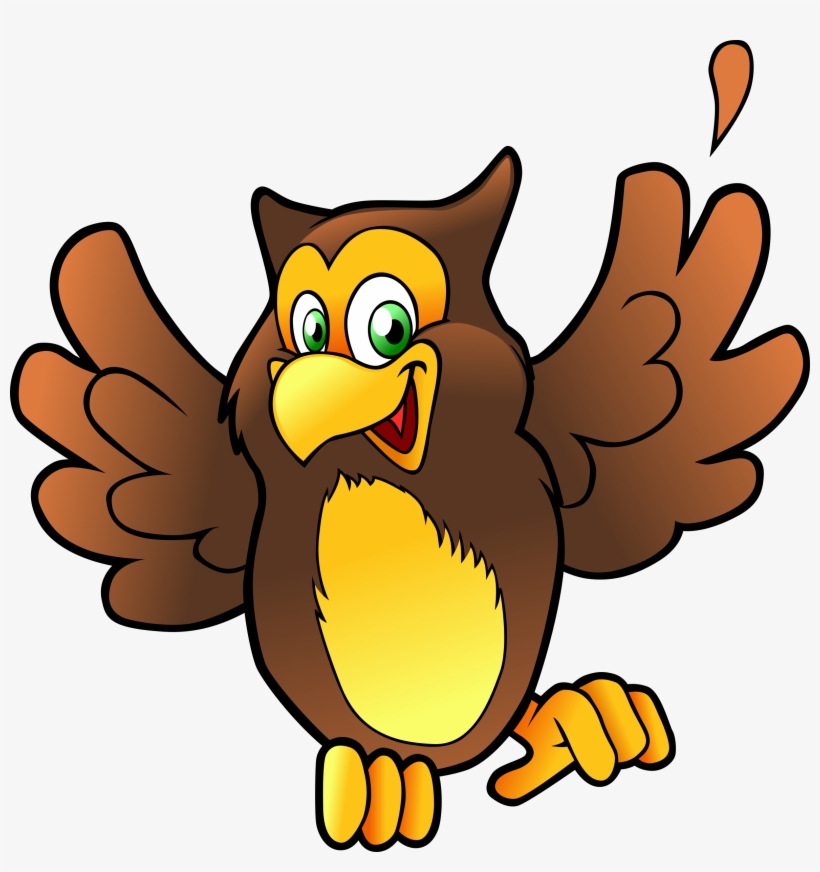 Cute Owl Clipart - Happy Owl Clipart, transparent png