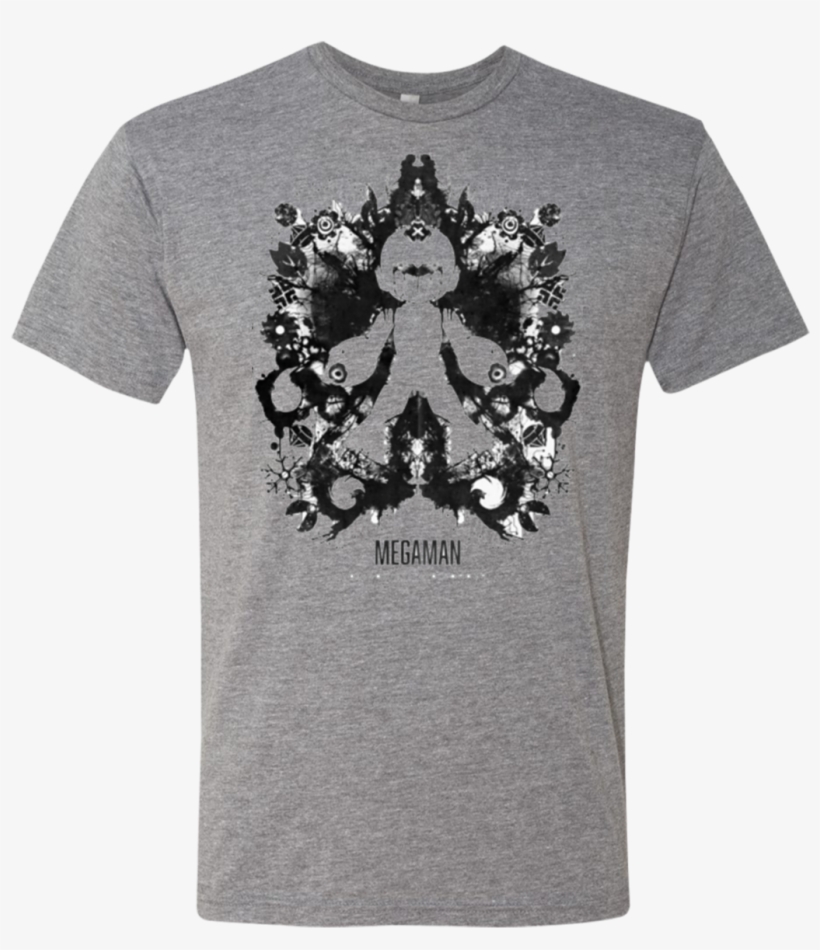 Megaman Ink Blot Men's Triblend T-shirt - Megaman Geek Ink Blot Test Art Print - Mini By Barrett, transparent png