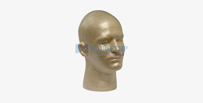 Styrofoam Head With Face - Giell Styrofoam Foam Mannequin Wig Head Display Male, transparent png