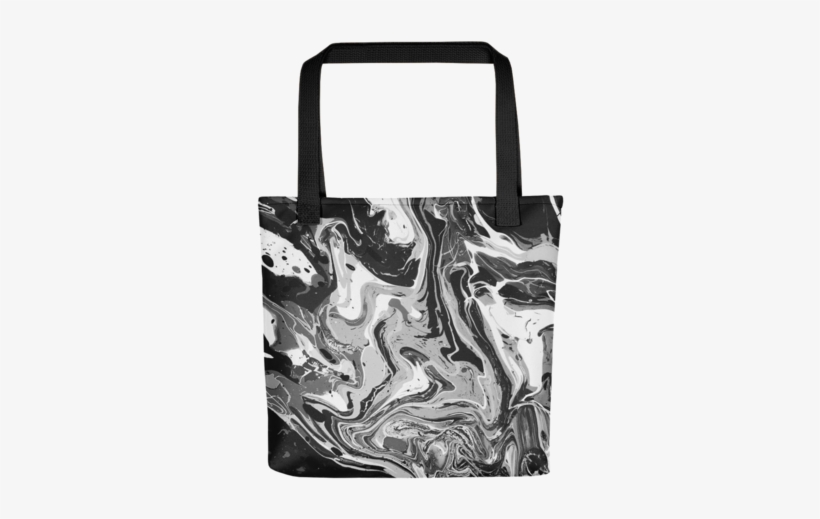 B&w Marble Tote - Tote Bag, transparent png