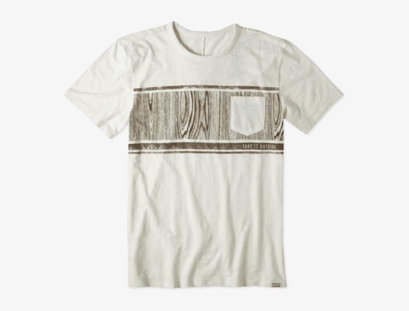 Men's Wood Grain Slub Pocket Tee - Active Shirt, transparent png