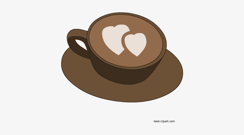 Coffee With Hearts Free Clip Art - Coffee, transparent png
