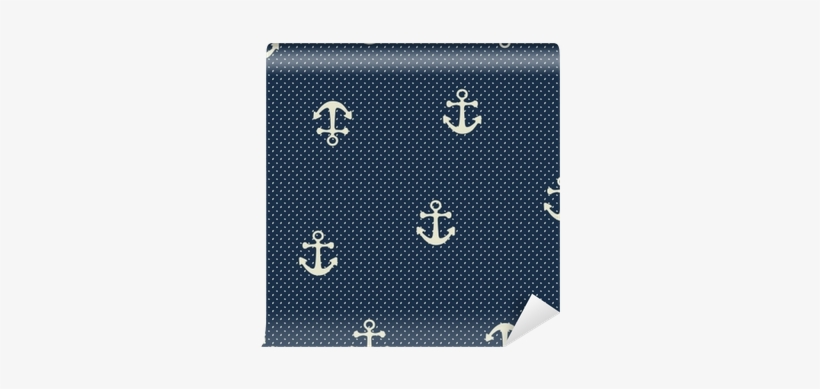 Vector Hand Drawn Anchor Seamless Pattern Wall Mural - Cross, transparent png