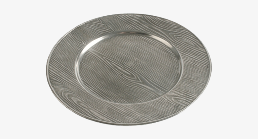 Pewter Wood Grain Charger Plate - Vagabond House Majestic Forest Wood Grain Pewter Charger, transparent png