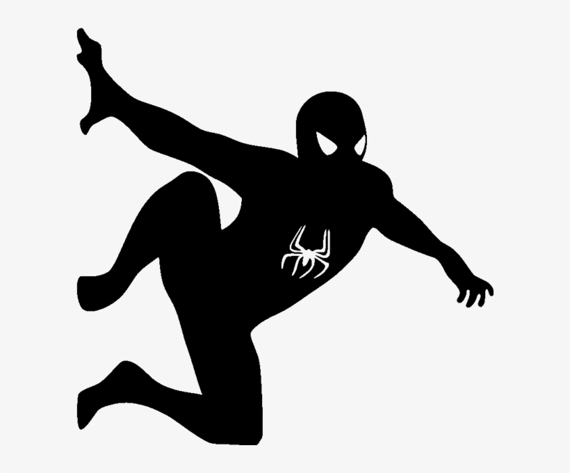J'aime Qu'il Utilise Le Cardée De L'œuvre Avec Le Silhouette - Spiderman Silhouette, transparent png