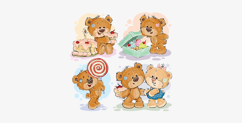 Funny Illustrations With Teddy Bear On The Theme Of - Illustration, transparent png