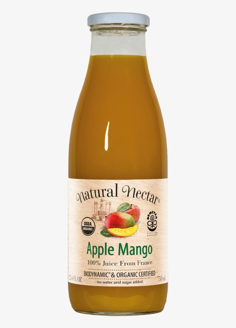 Biodynamic Apple Mango Juice - Bottle, transparent png