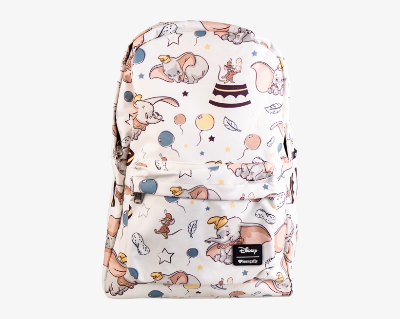 Dumbo All-over Print Cream Loungefly Backpack - Loungefly Dumbo Print Backpack, transparent png