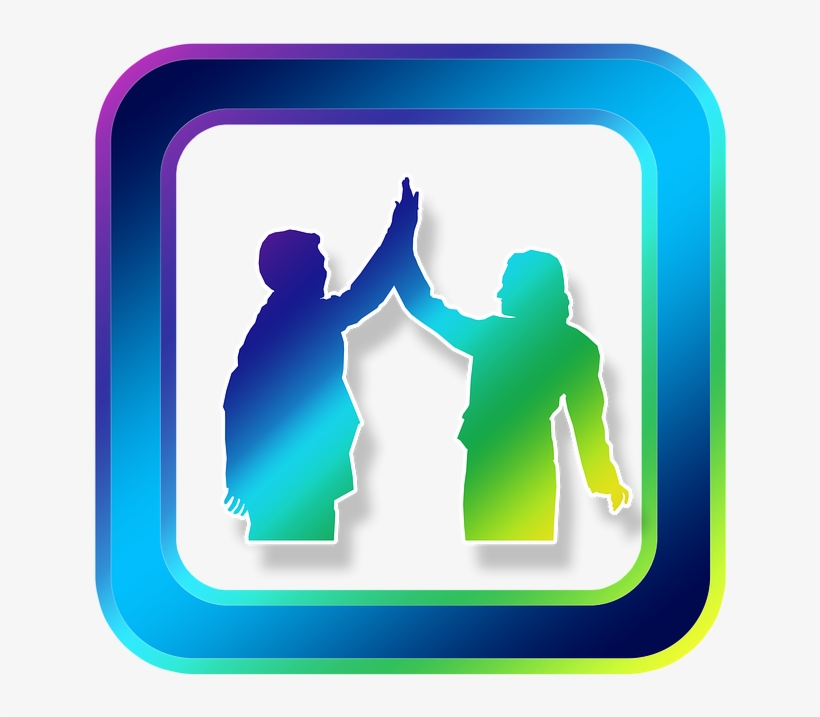 Icon Man Woman Hands Joy Conclusion Symbols - Logo Maison De Retraite, transparent png