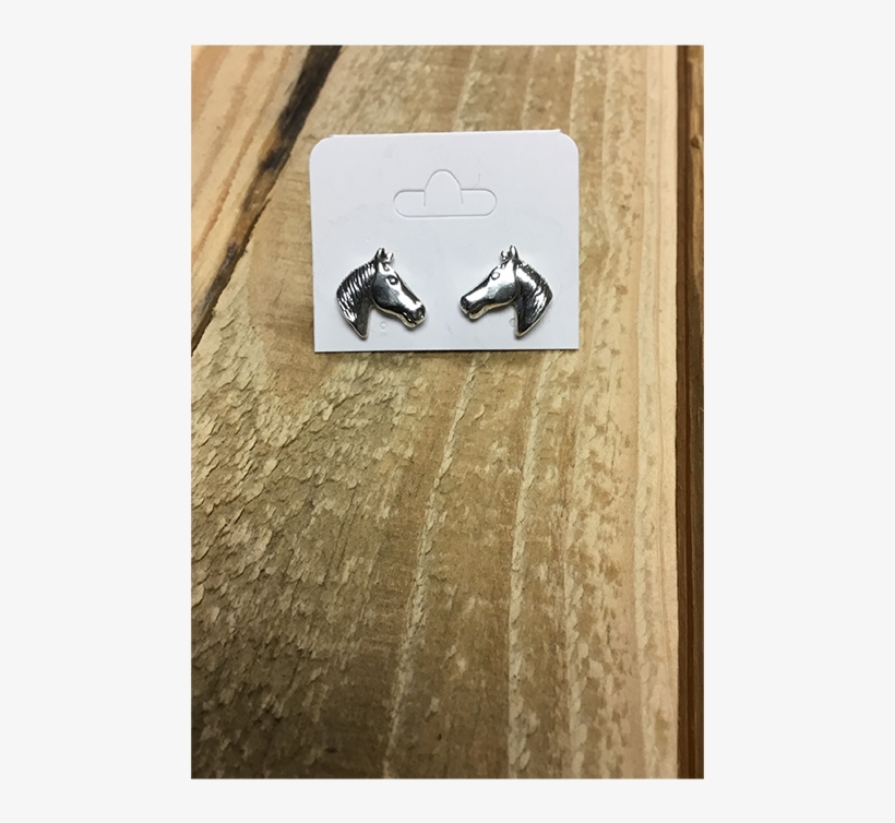 Sterling Silver Small Horse Head Earrings - Flip-flops, transparent png