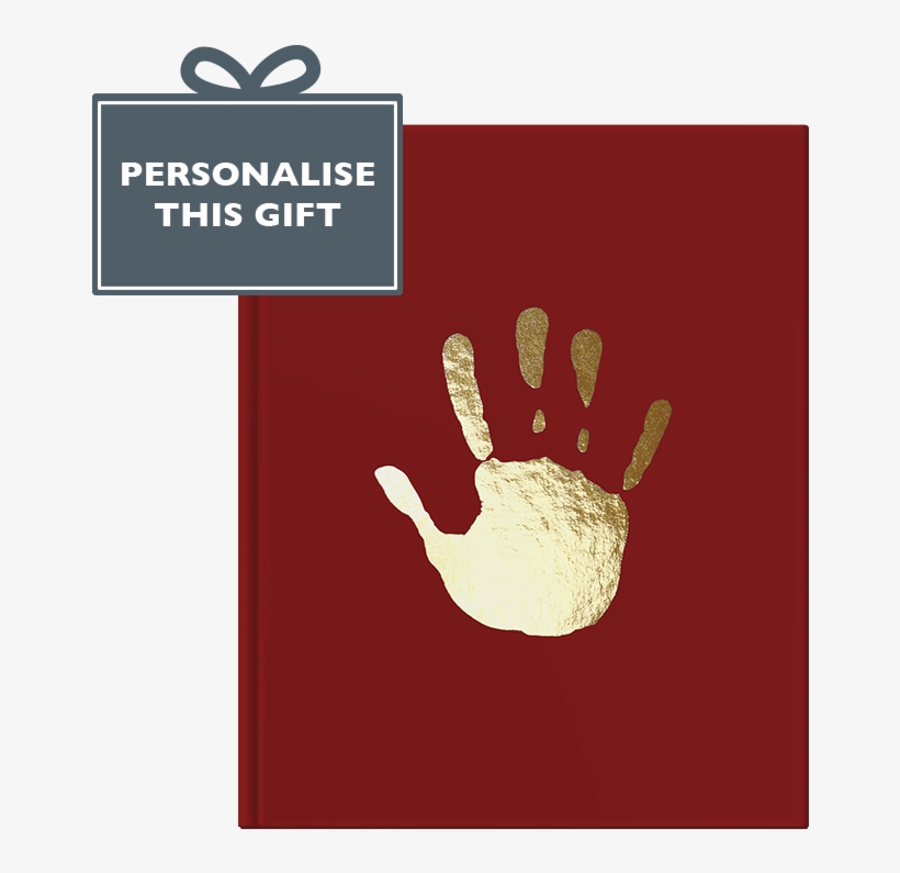 Personalised Foil Blocked Handprint Notebook - Sign, transparent png