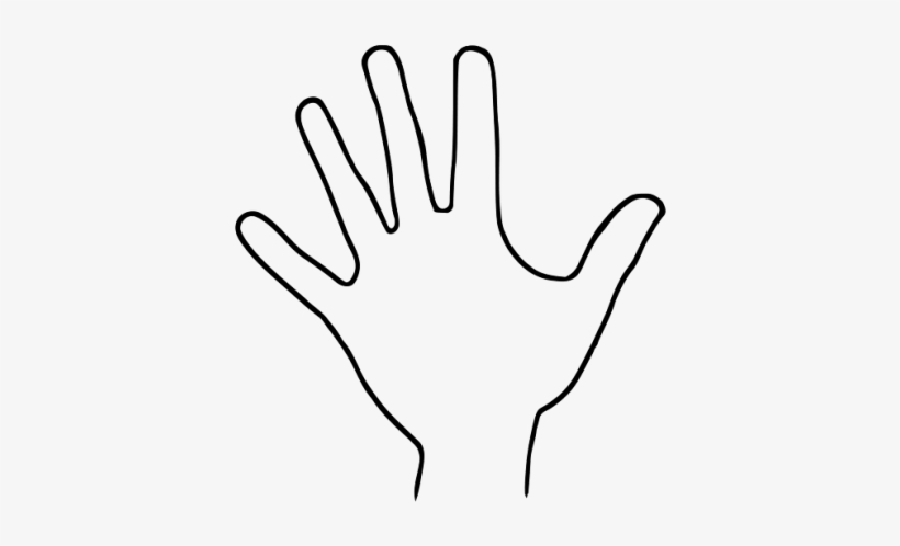 Handprint Outline - Drawing, transparent png