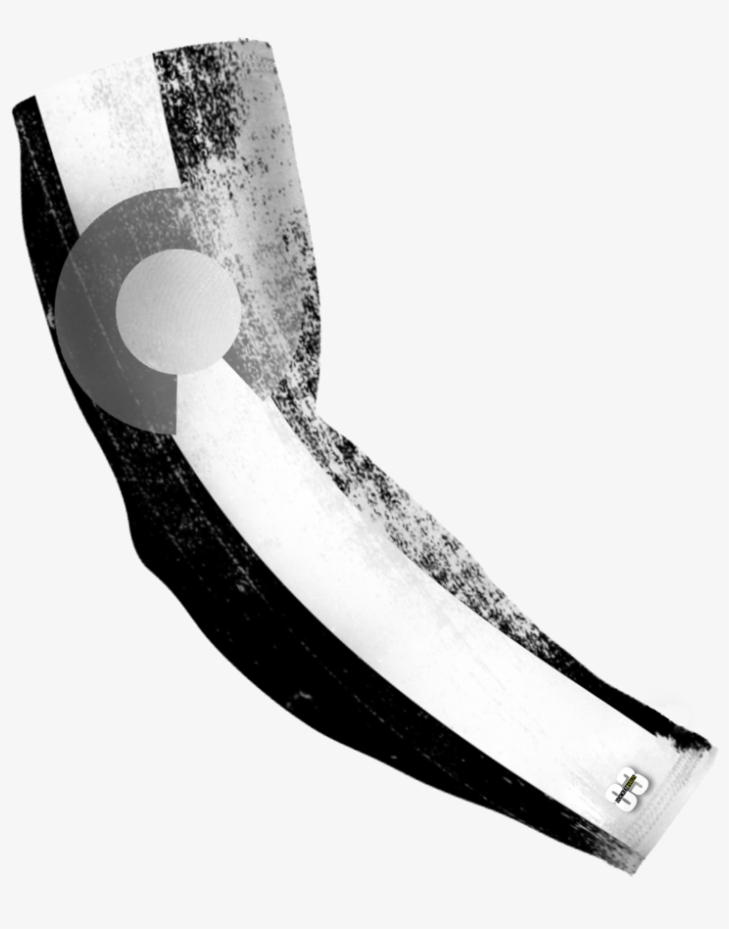 Compression Arm Sleeve Colorado Black And White Flag - Illustration, transparent png
