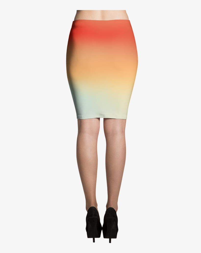 Summer Sunset Pencil Skirt - Skirt, transparent png