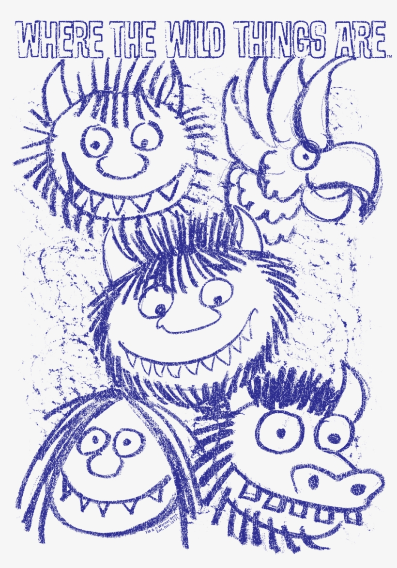Where The Wild Things Are Wild Sketch Men's Premium - Doodle, transparent png