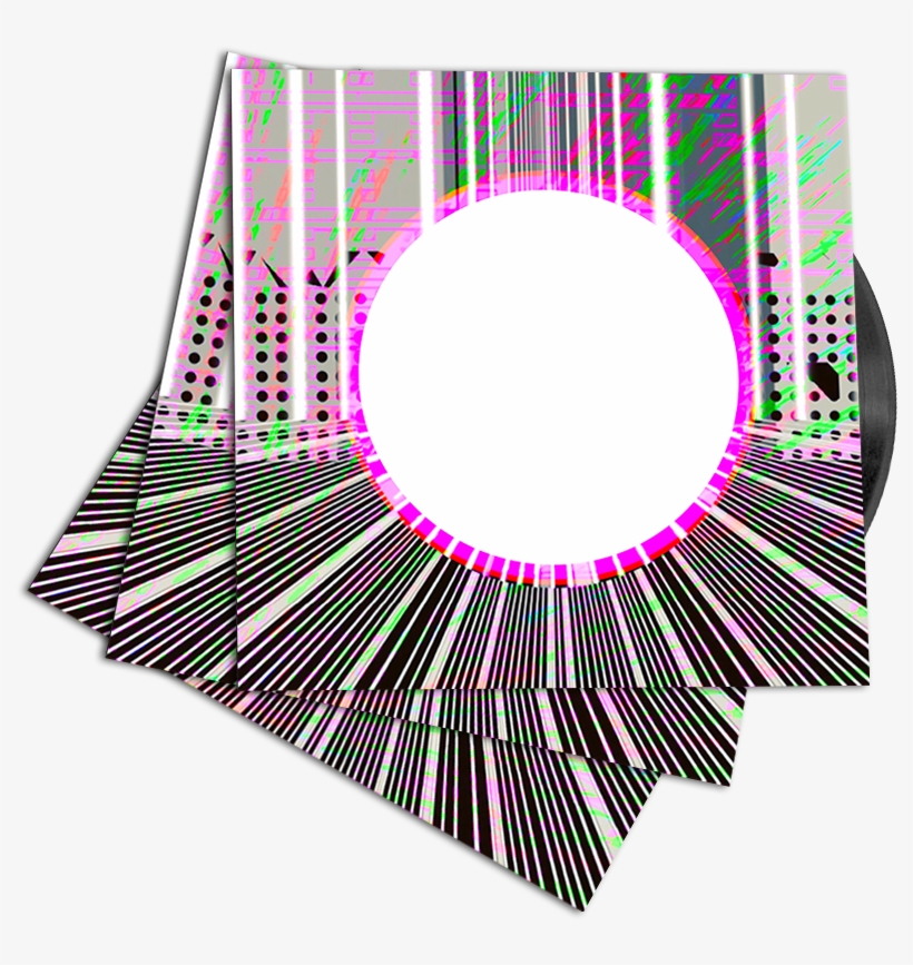 Vintage Triple Vinyl Record Mockup Tri4 - Circle, transparent png