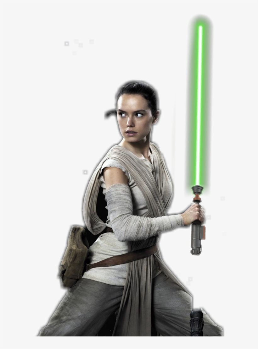 Green Lightsaber Png - May The Force Be With You Rey, transparent png