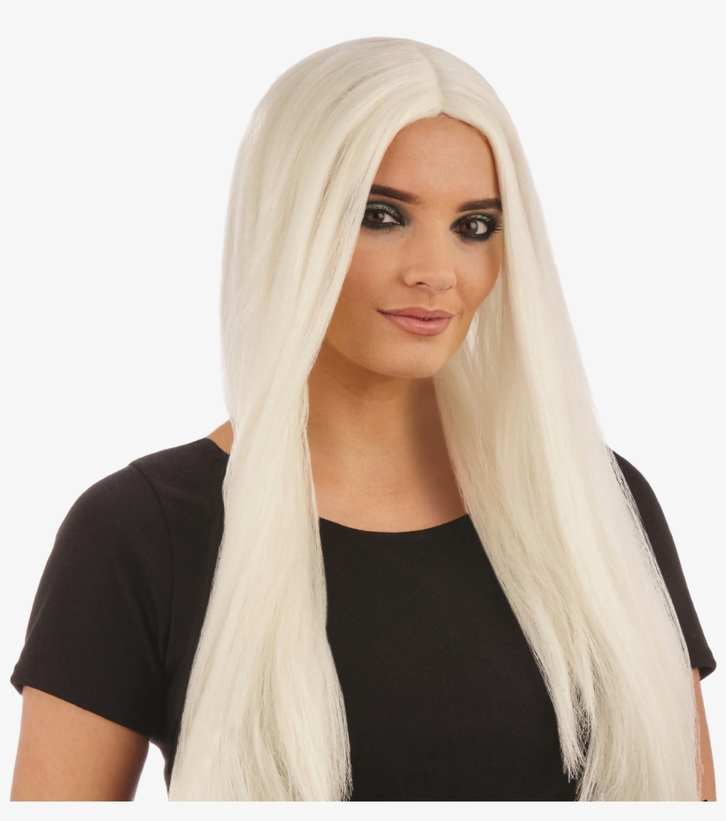 Details About Ladies Long Straight Blonde Glow In The - Blond, transparent png