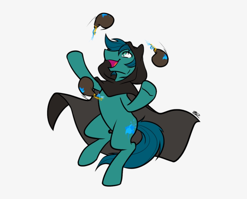 Egophiliac, Clothes, Earth Pony, Hooded Cape, Juggling, - Cartoon, transparent png