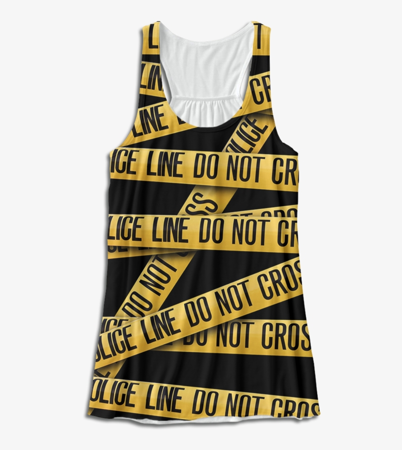 Police Tape Racerback Tank Top - One-piece Garment, transparent png