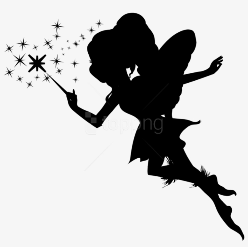 Free Png Fairy With Wand Silhouette Png - Fairy With Wand Clipart, transparent png
