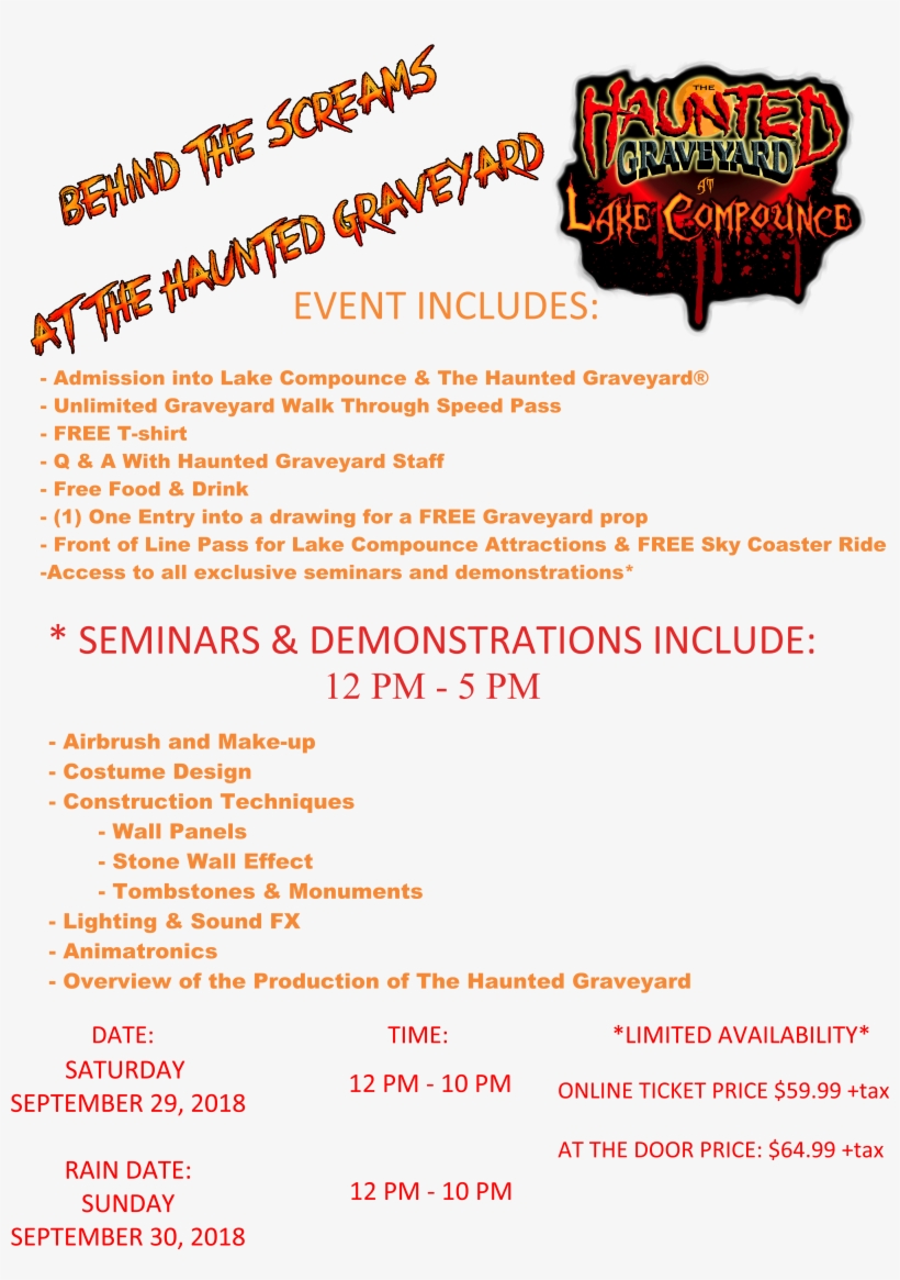 Behind The Screams At The Haunted Graveyard - Poster, transparent png