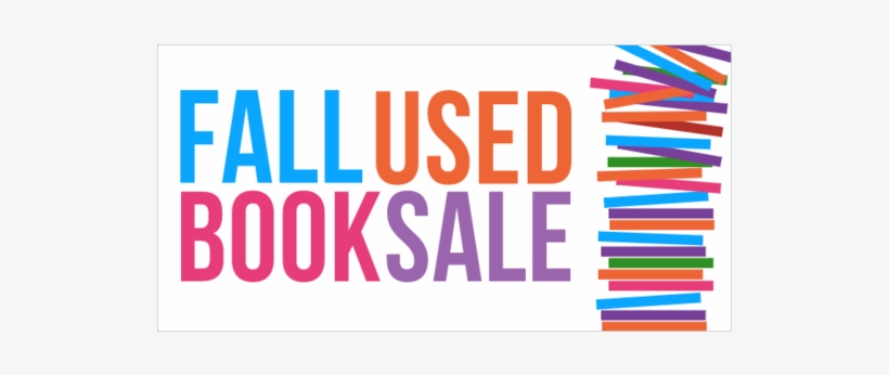 Fall Used Book Sale Vinyl Banner With Stack Of Books - Parallel, transparent png