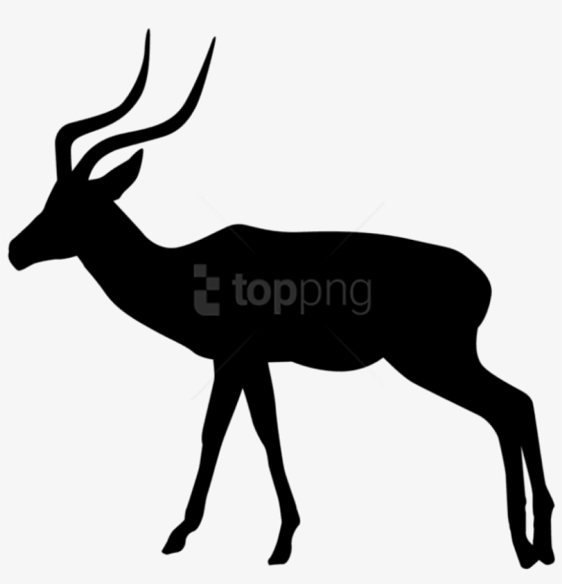 Free Png Gazelle Silhouette Png - Impala Animal Png Transparent, transparent png