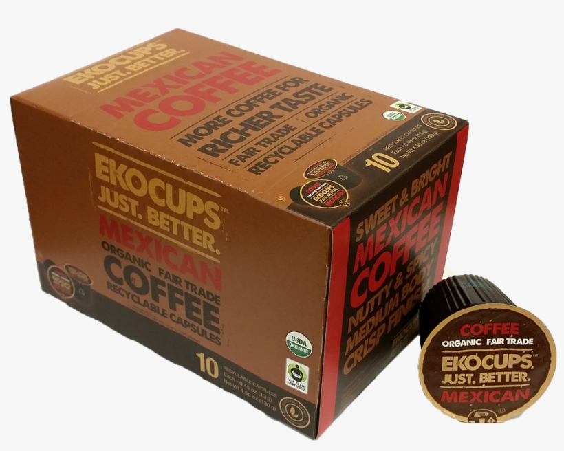 Ekocups Mexican Single Serve Cup Coffee, 10 Count Ekocups - Box, transparent png