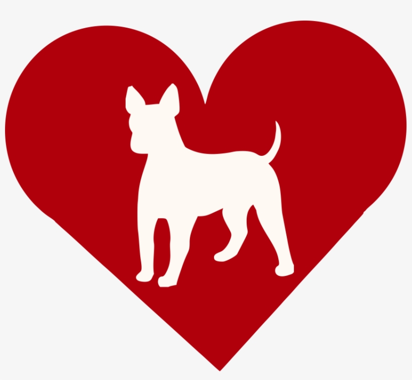 American Hairless Terrier In Heart Outdoor Vinyl Silhouette, transparent png