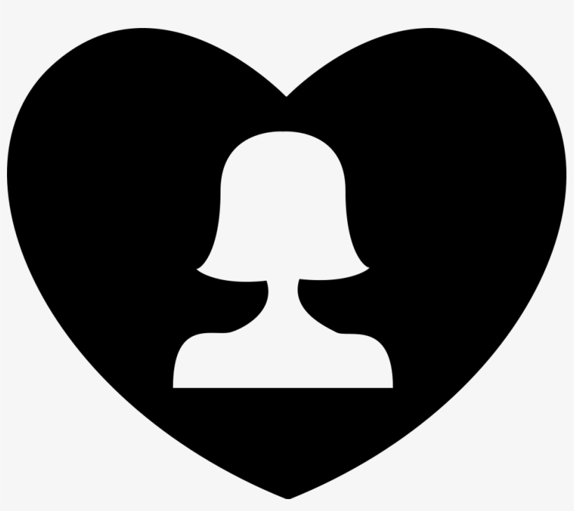 Woman Upper Silhouette In A Heart Comments - Portable Network Graphics, transparent png