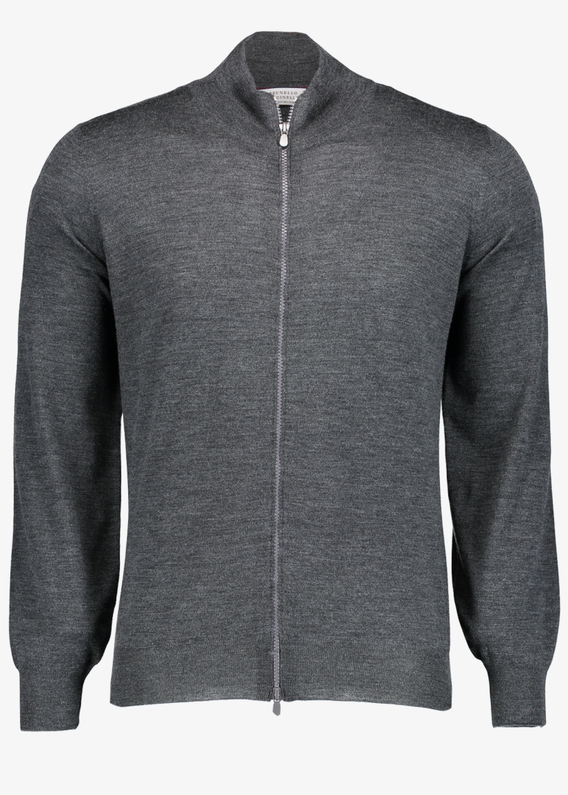 Full Zip Sweater Anthracite - Cardigan, transparent png