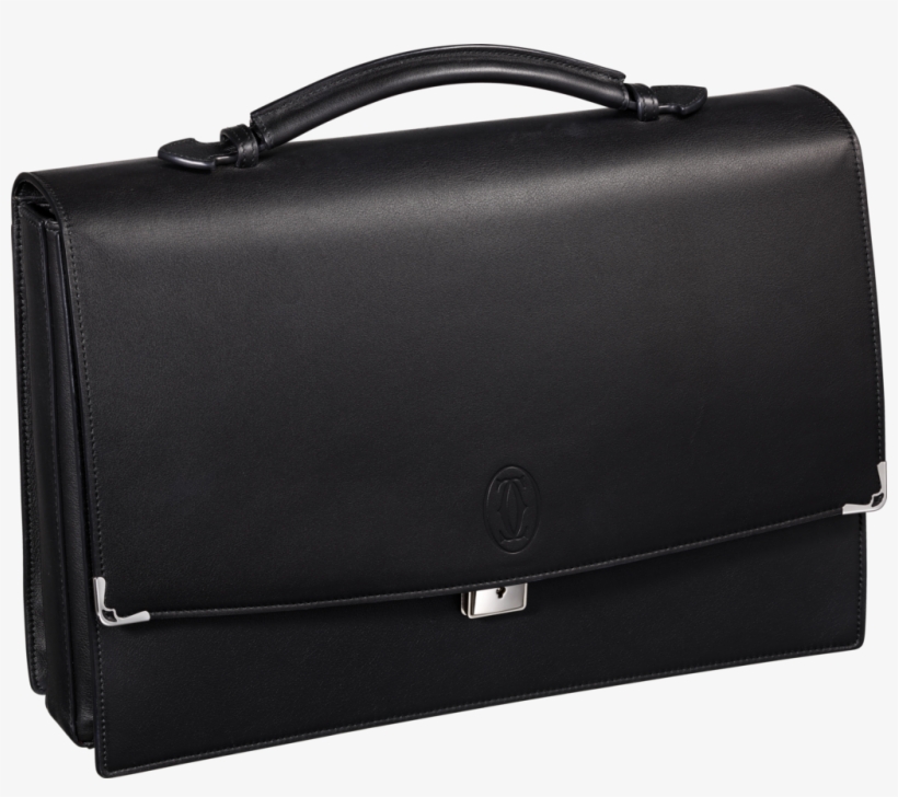 Must De Cartier Bag, Briefcase With Three Gussets Black - L1002077, transparent png