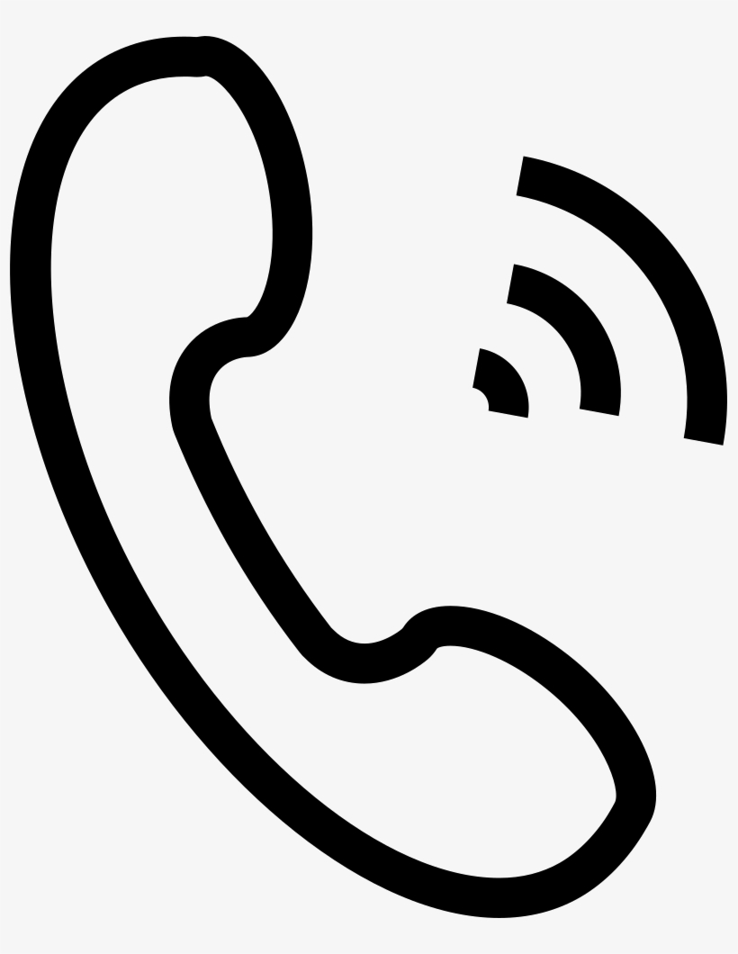 Png File - Иконка Телефон Чб, transparent png