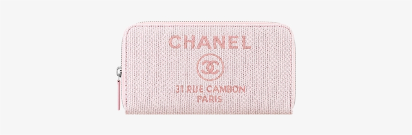 Chanel Deauville Zipped Wallet - Label, transparent png