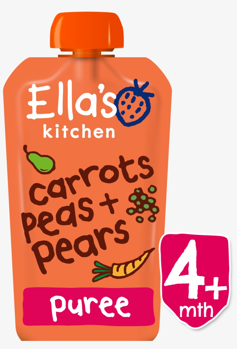 Ek165 Pouch Carrots Peas Pears 120g Ft V=1511258889 - Ella's Macaroni Cheese, transparent png