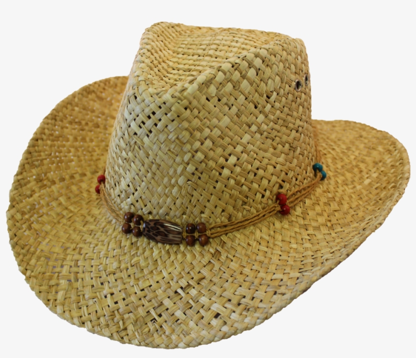 Casual Rush Straw Hat In Leopard Bead - Cowboy Hat, transparent png