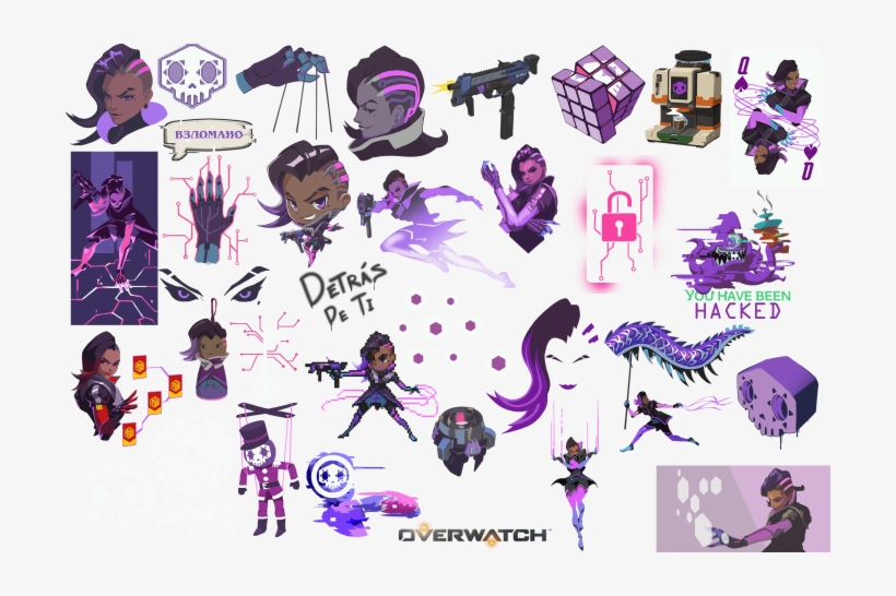 Overwatch Sombra Dva And Mercy, transparent png