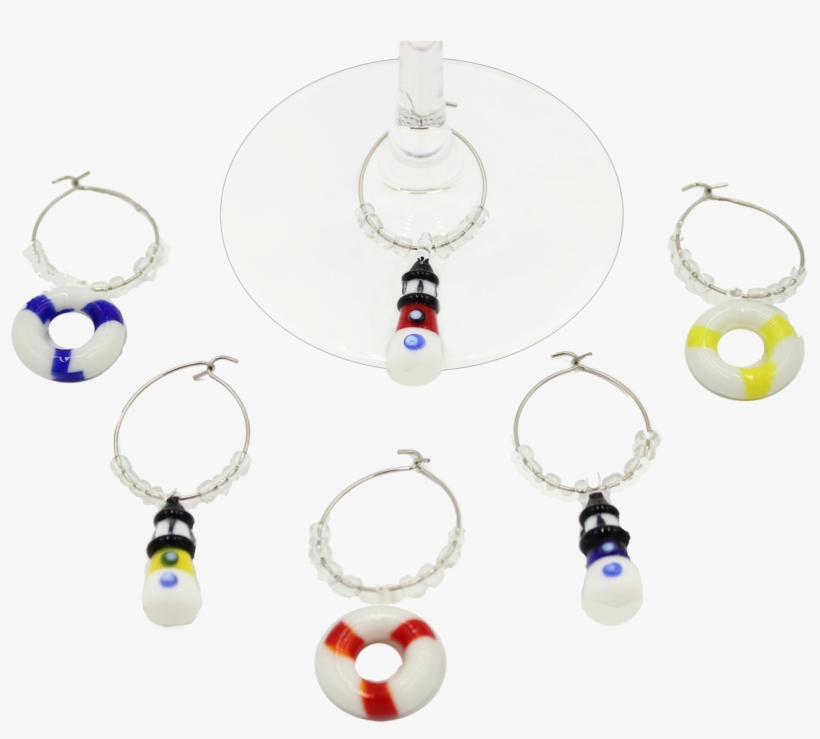 Glass Lighthouse Wine Charms - Locket, transparent png