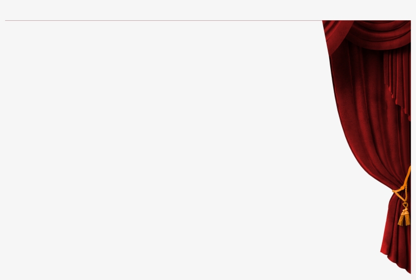 Right Drape Of Red Curtain - Theater Curtain, transparent png