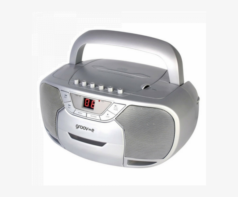 Groov-e Classic Boombox Portable Cd & Cassette Player - Boombox, transparent png
