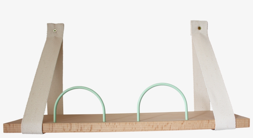 Hooks Shelf Mint Metal White Ribbon - Plywood, transparent png