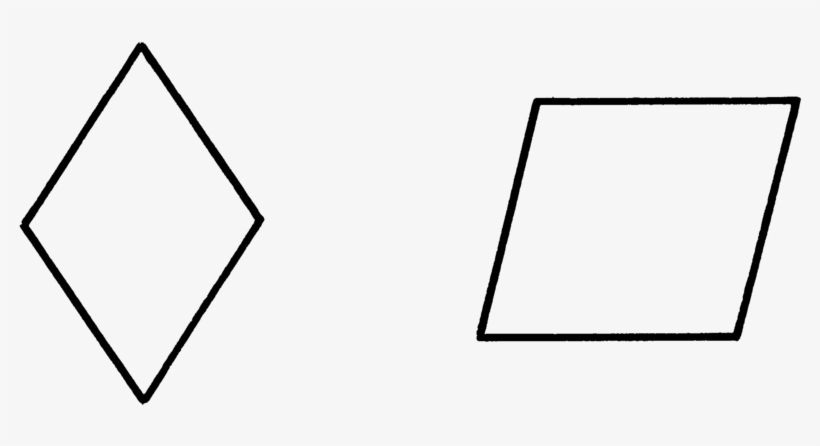 800px-rhombus - Rhombus Shape, transparent png