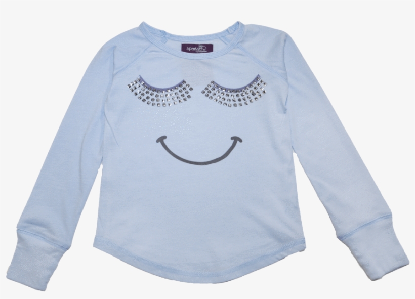 Sparkle Eyelashes Long Sleeve Tshirt - Sweater, transparent png
