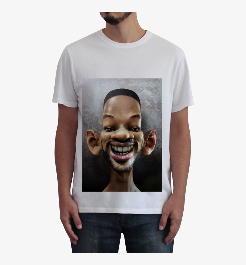 Camiseta Fullprint Will Smith De Roberto Márciona - Will Smith Cartoon, transparent png