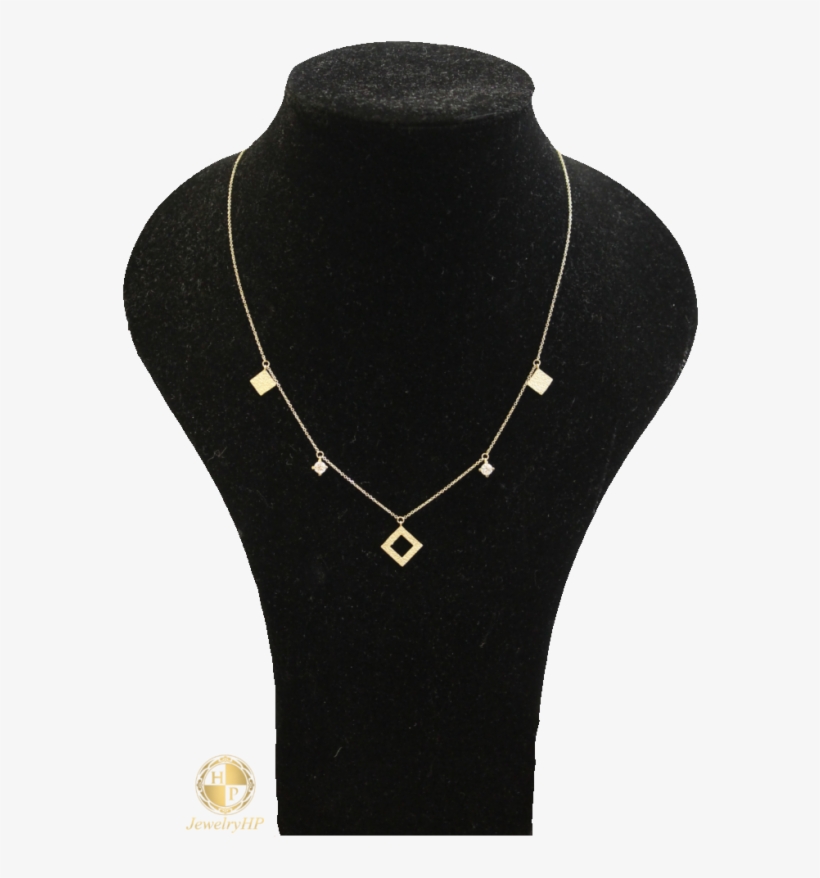 Female Necklace With Rhombus - Chain, transparent png