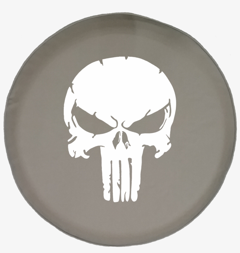 Cracked Punisher Skull With Angry Eyes Offroad Jeep - Punisher Skull On Car Hood, transparent png