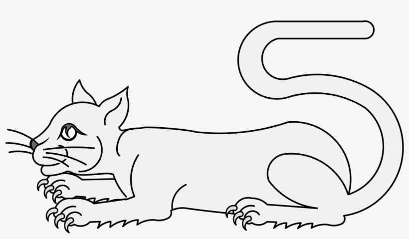 Domestic Cat Couchant Head Lowered - Illustration, transparent png