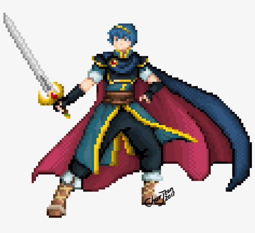 Pixel Art - Marth - Yamazaki The King Of Fighters, transparent png