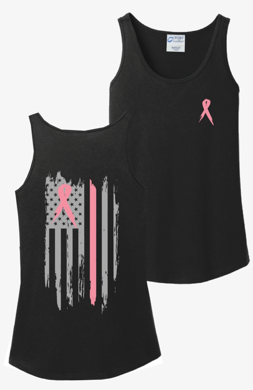 Breast Cancer Awareness Ribbon Tank - Active Tank, transparent png